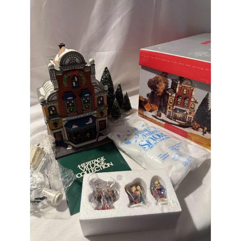 Dept 56 Scottie's Toy Shop Gift Set #58871 Christmas in the City Complete